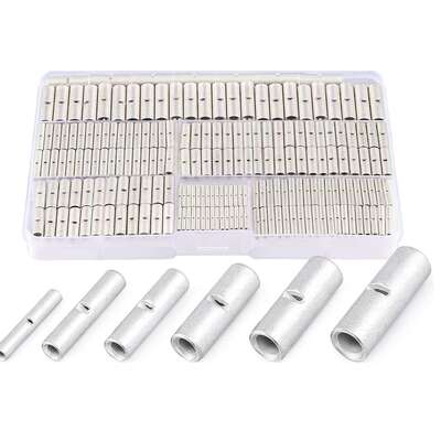 跨境  460pcs盒装 24-8AWG/非绝缘管型对接连接器中接接线端子