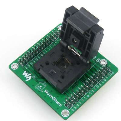 兼容2.54mm万用板MLF64 QFN64 QFN-64B-0.5-01 通用测试座 带排针