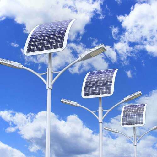 柔性太阳能面板路灯户外新农村超亮大功率防水LED照明全套带杆