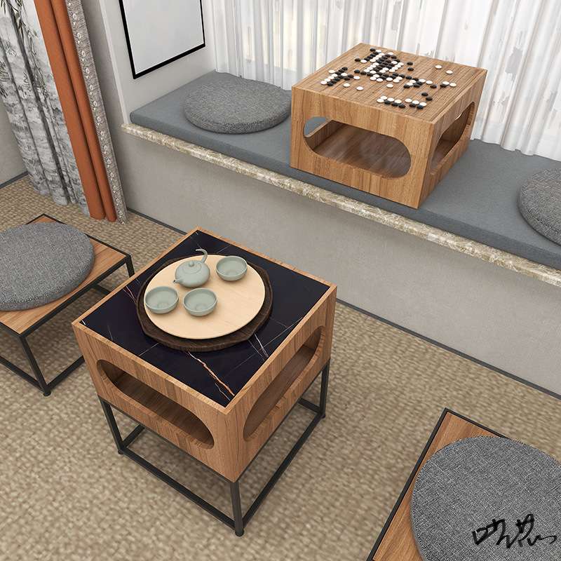 古风围棋桌象棋桌围棋两用组合多功能茶椅茶几日式榻榻米炕桌休闲