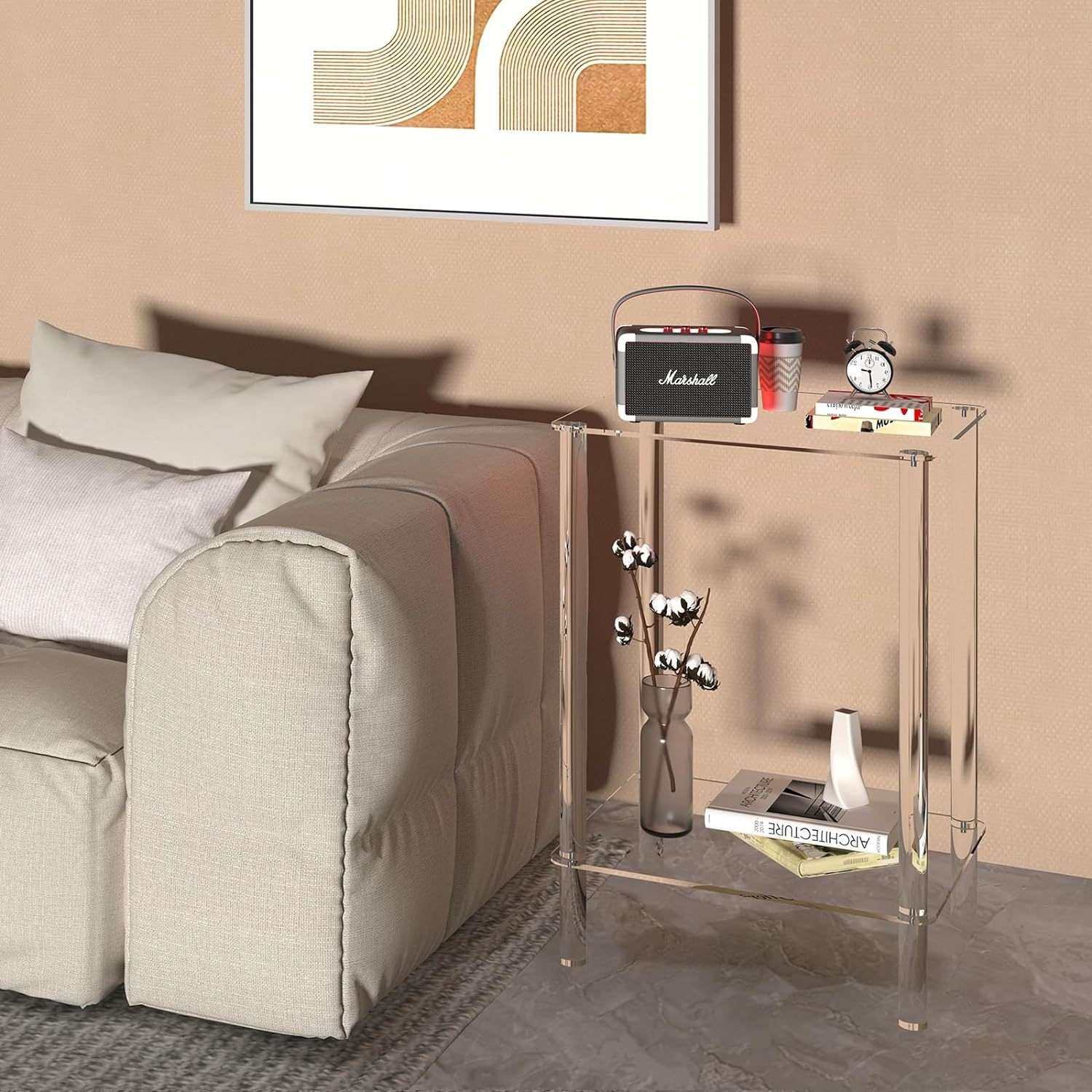 透明亚克力边桌北欧层茶几床头柜咖啡卧室桌现代亚克力家具,电子元器件市场,其它元器件,淘宝优惠券,粉丝福利购,淘宝优惠卷