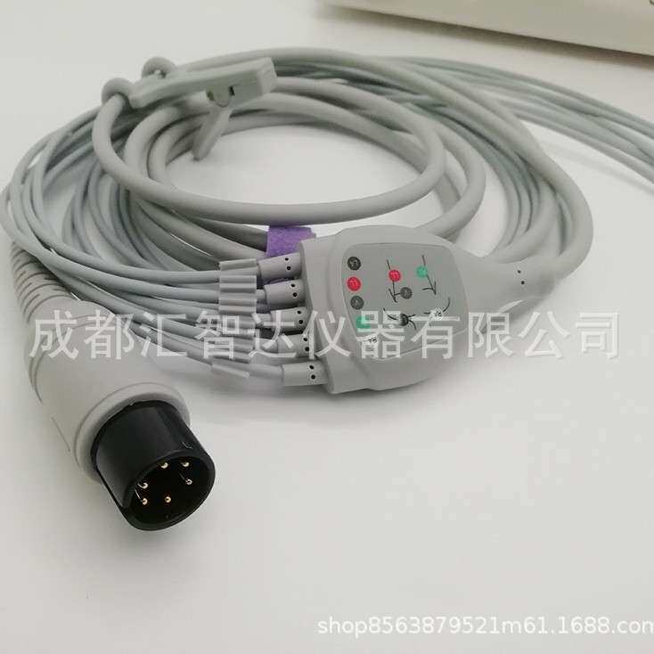 专业供应各型号监护仪心电导联线 五导联心电电缆 6pin通用心电线