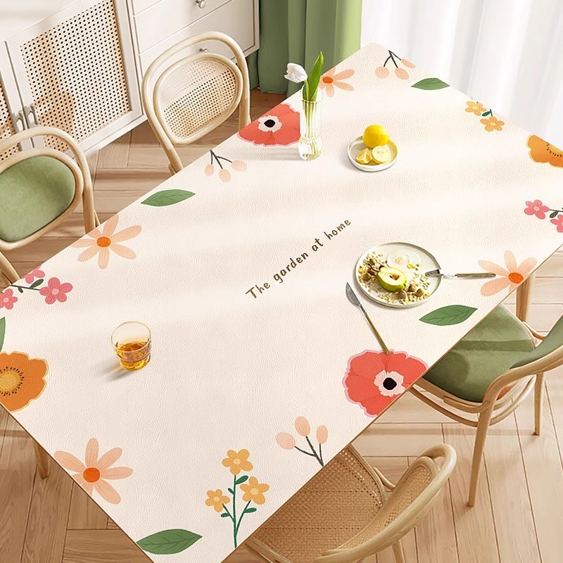 餐桌桌布免洗防水防油防烫桌垫布茶几H台布长方形餐桌垫桌面保护