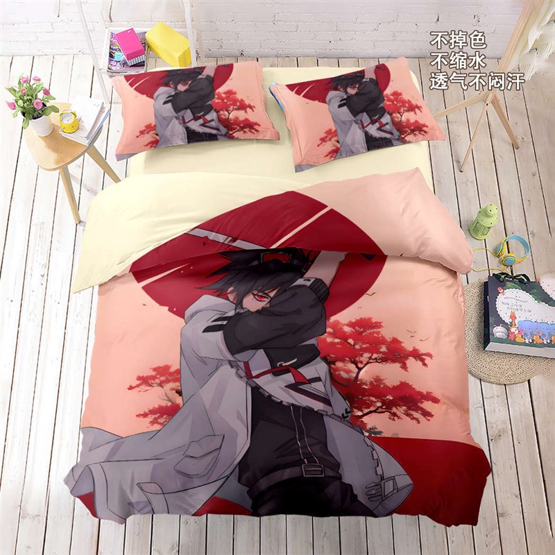 2025刺客伍六七磨毛四件套动漫超C帅单被套学生宿舍三件套床单床