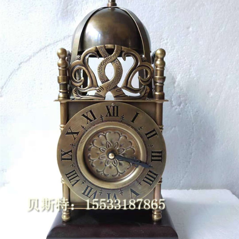 钟表黄铜机械游丝摆古典小座钟欧式仿古董欧洲回流家.居卧室时钟
