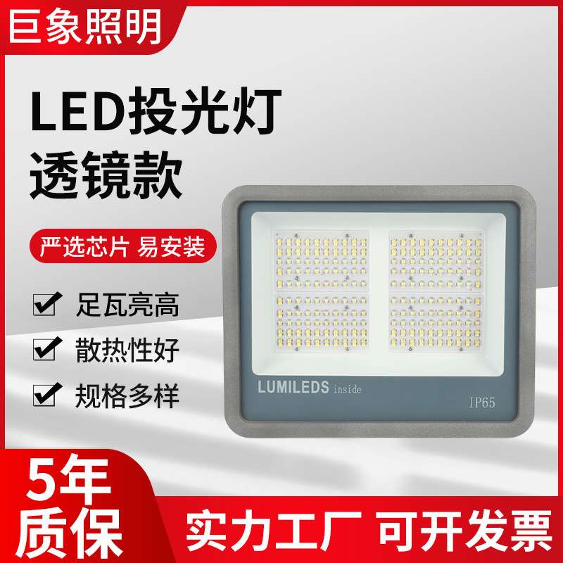 投光灯道路照树灯庭院灯广场照明灯户外防水透镜款LED投光灯