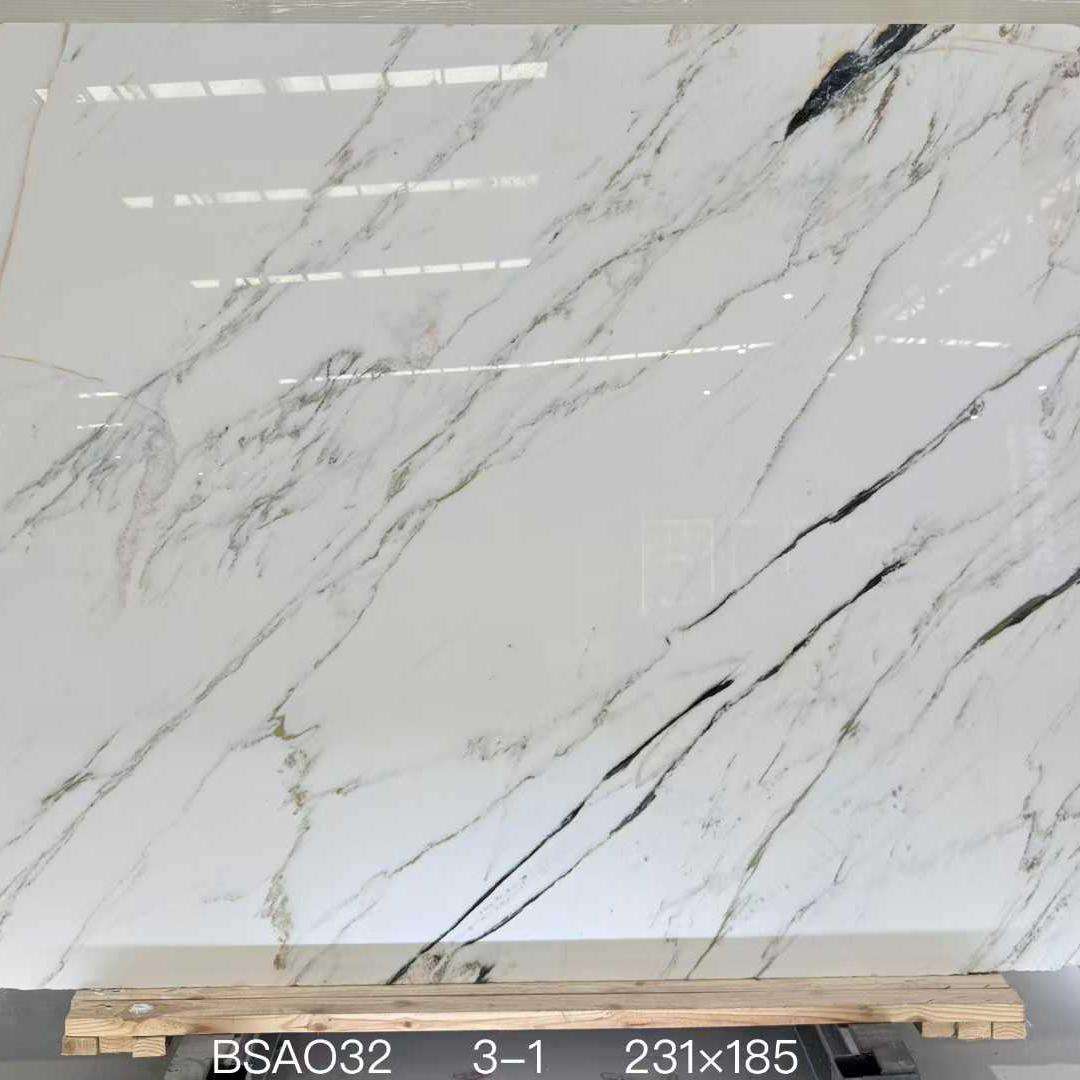 东方鱼肚白大理石踏步地板石材楼梯天然奢石岛台厨房台面