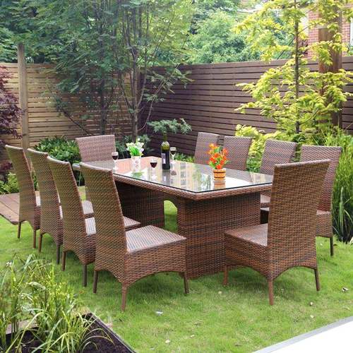 户外休闲桌椅藤条椅子组合露天花园庭院藤编藤椅套件防水