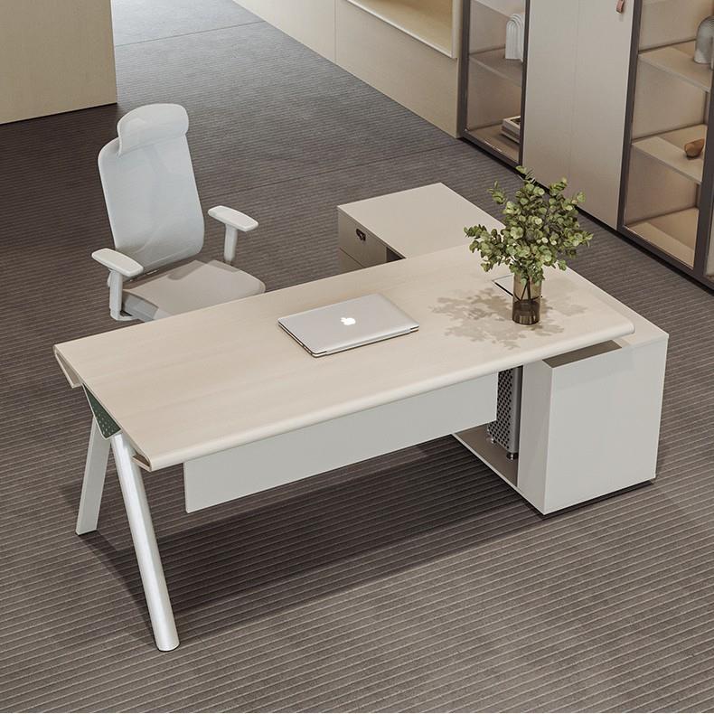 主管办公桌简约现代女老板办公室设计师款极简总经理办公桌椅组合