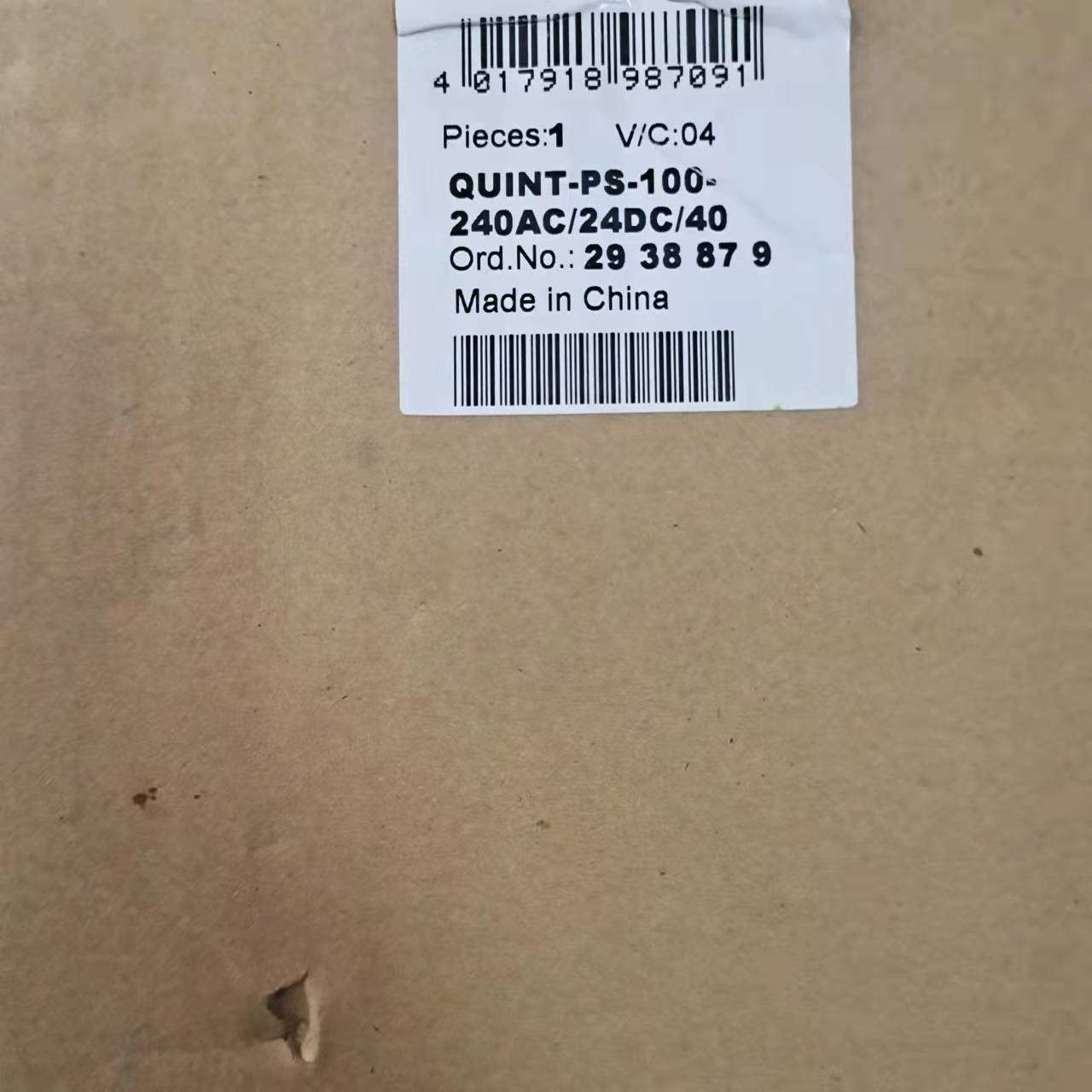 菲尼克斯2938879电源QUINT-PS-100-240AC/24DC/40原装现货