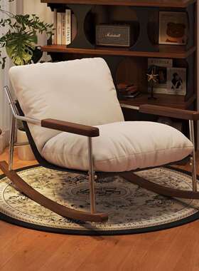 摇摇椅复古风客厅单人沙发椅成人躺椅懒人沙发阳台休闲摇椅逍遥椅