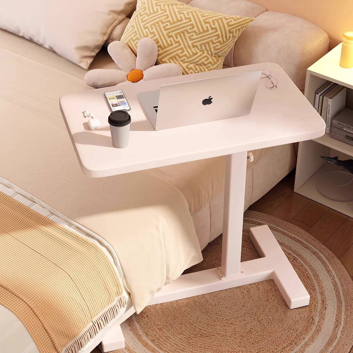 床边桌可折叠升降客厅沙发边几卧室懒人床头桌宿舍女生简约带轮