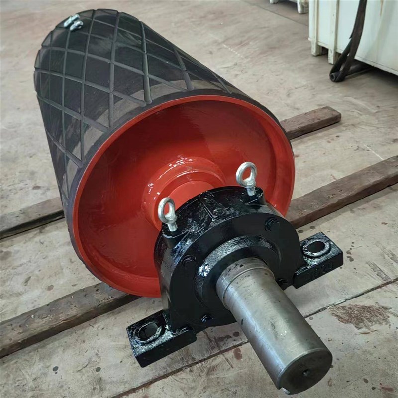 厂家供应铸胶防滑耐磨皮L带机传动改向滚筒