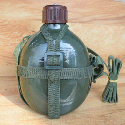 便携水壶旅行大容量老式水壶徒步制1L铝