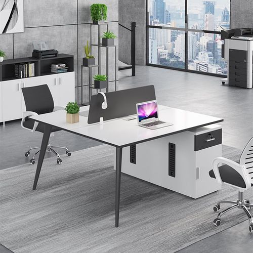 职员办公桌简约现代4/6双人屏K风卡座员工位桌椅组合