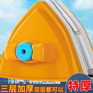 三层无断桥铝空高双面擦擦玻璃神器器窗霸玻璃擦双层巨中加厚层