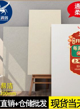 卫生间厨房2000仿古砖微光风地砖瓷砖侘寂客厅x1素色60通体柔水泥