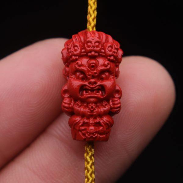 保真朱砂全身大黑天黄财神背云配件挂件吊坠饰品金刚菩提文玩配饰