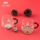 夹子玻璃杯景 冬变色35桃日耐高温胡温热圣诞带盖感雪芭蕾5ml