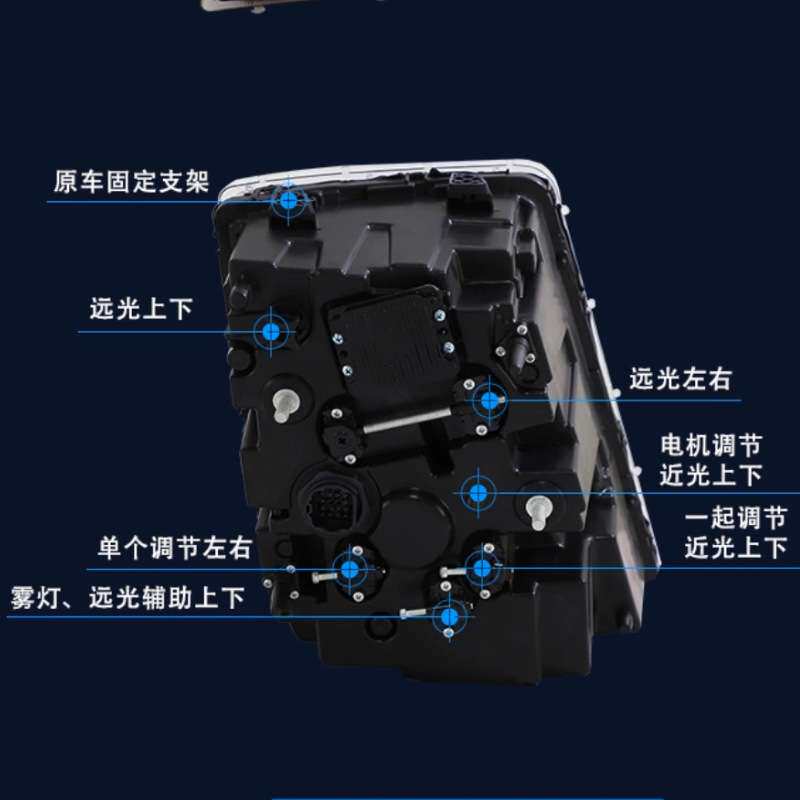 适用陕汽重卡德龙x5000全led大灯总成 前大灯前照灯双光透镜总成