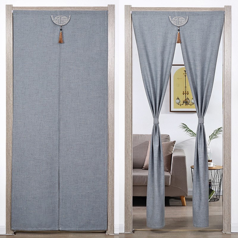 布艺门帘隔断帘空调o防冷气家用隔热挡风厨房试衣V间厕所卧室安金
