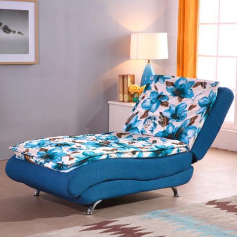 午休懒人沙发单人贵妃红皮小户型折叠网小沙发沙发休闲躺椅黑皮木