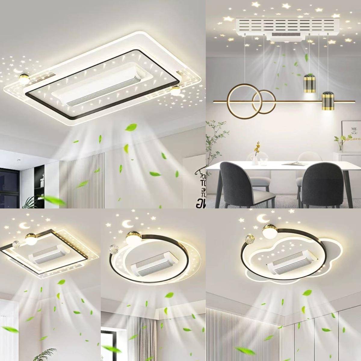 无叶风扇卧室客厅吸顶灯2025新款主卧餐厅灯具轻奢高级全光谱护眼