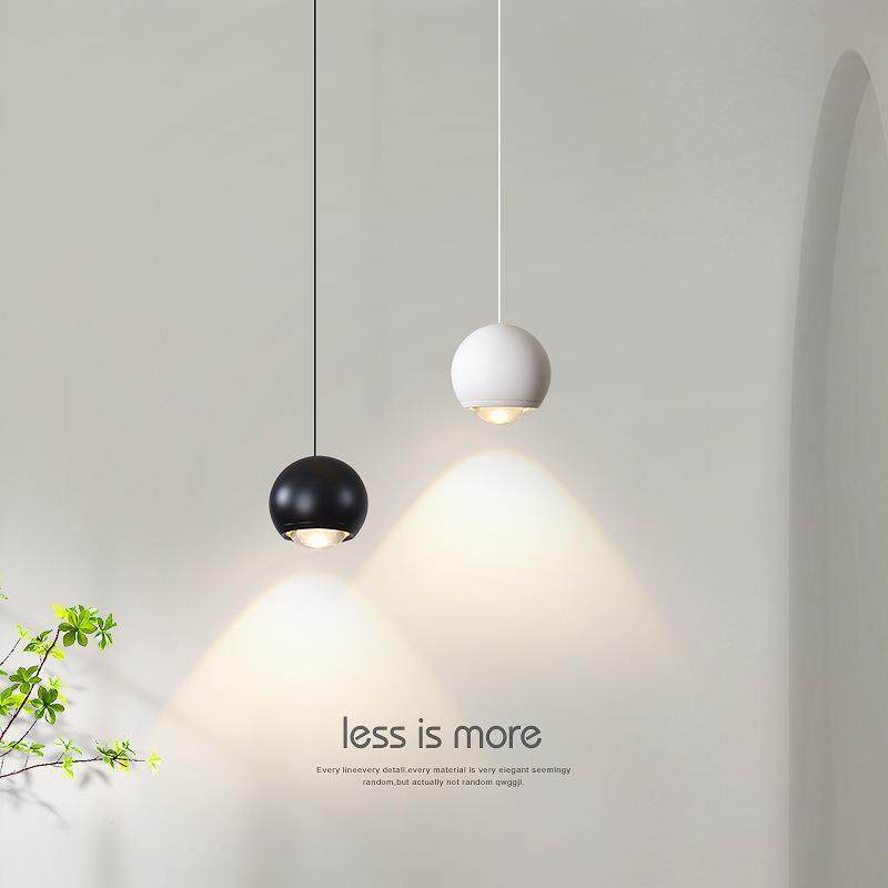 卧室床头小吊灯现代简约创意个性可升降轻奢吊线灯极简玄关过道灯