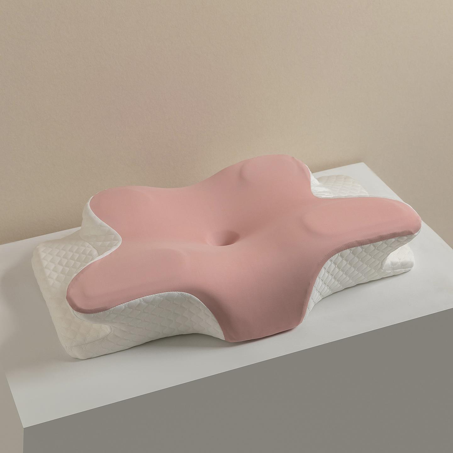 牛角枕男女通用记忆枕慢回弹护颈椎枕头家用蝶形枕芯厂家透气