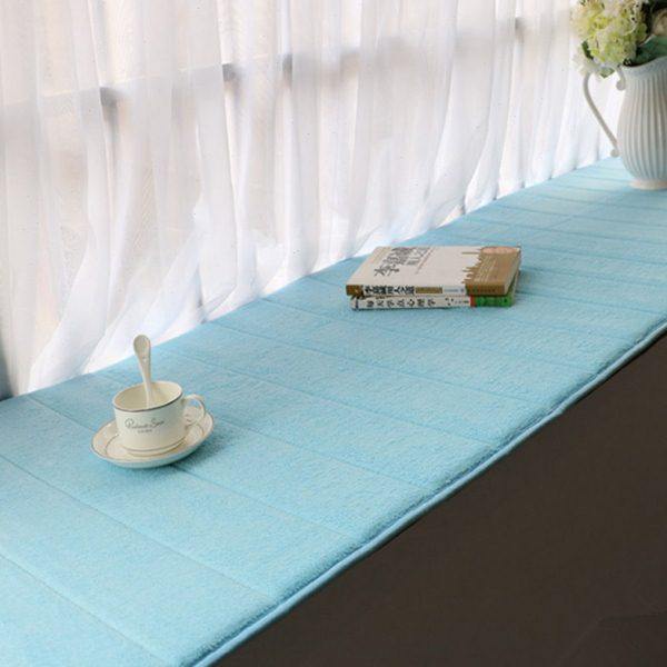 珊瑚绒防滑飘窗垫定做加厚记忆海绵窗台垫子榻榻米毛绒坐垫阳台垫