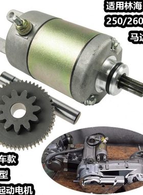 适用YP250马达马杰斯特260 400cc启动电机林海LH300双连齿 启动齿