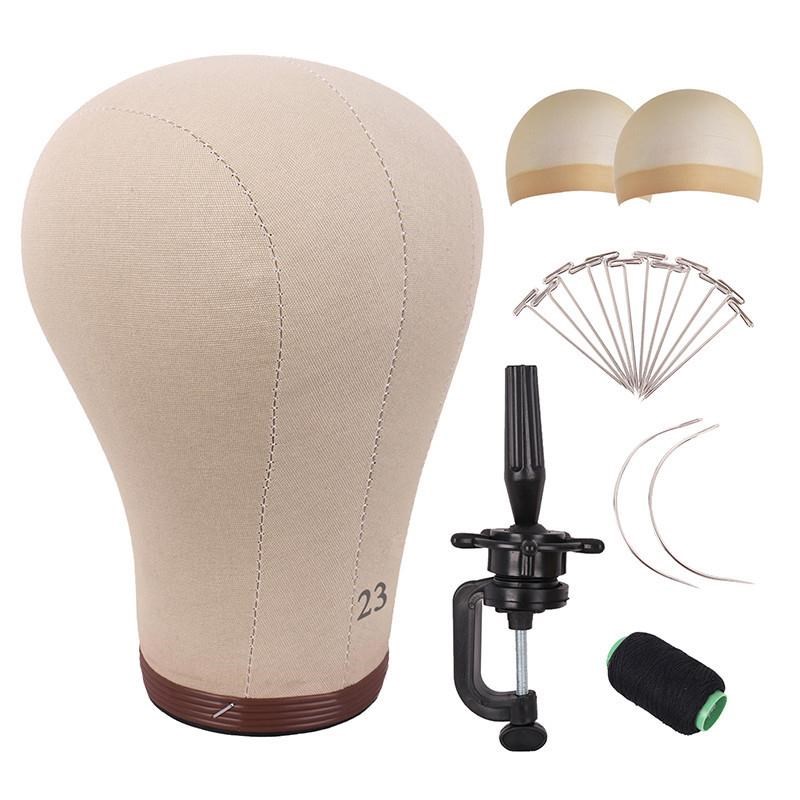 潼漫放置假头发支架帆布头模具送支架撑托J23寸大码头模型模特头