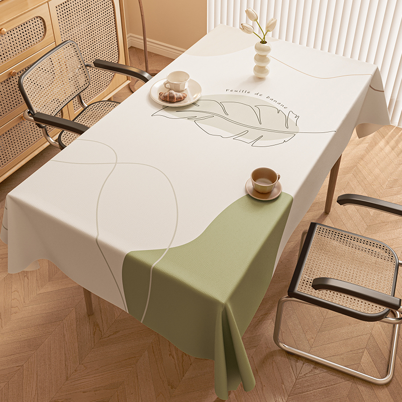 北欧风桌布家用客厅茶几餐桌x布轻D奢高级感免洗长方形防水防油台