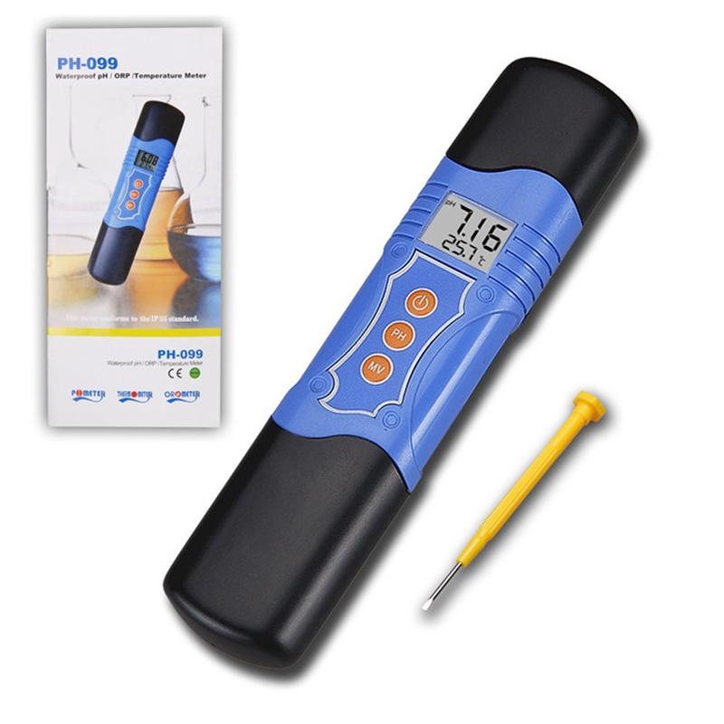 ph测试仪便携式ph-099笔式防水型ph/orMp/高精度三合一温度酸度计