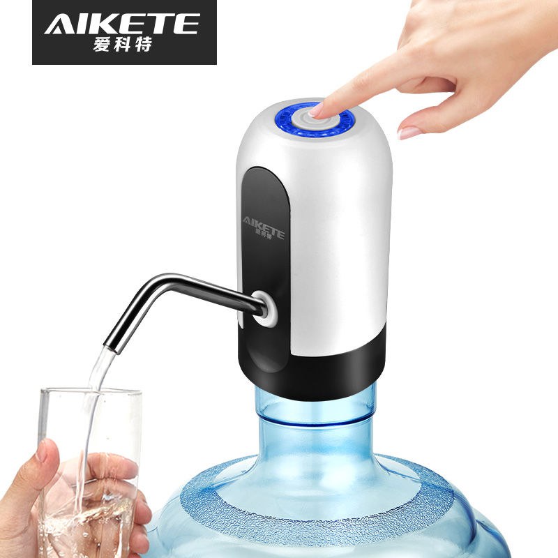爱科特桶装水抽水器电q动压水器饮水机吸水器家用充电自动上水器