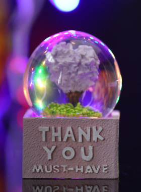 ins少女c心水晶球彩灯房间装饰创意生日情人节礼物可爱装饰品摆件