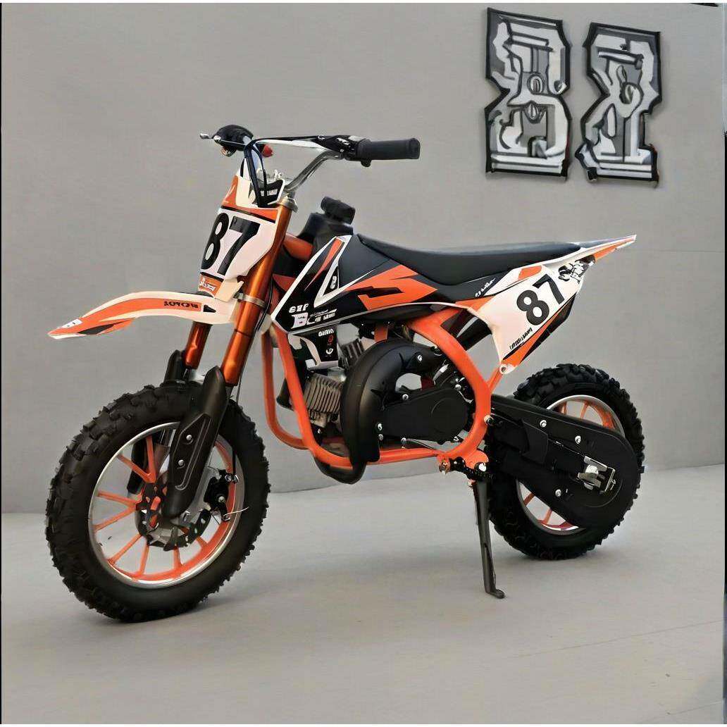 新款儿童KTM二冲汽油越野车成人49CC赛道小型摩托两轮山地车