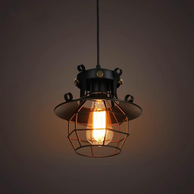 loft复古工业风酒吧餐厅灯具咖啡厅创意铁艺防爆吊灯