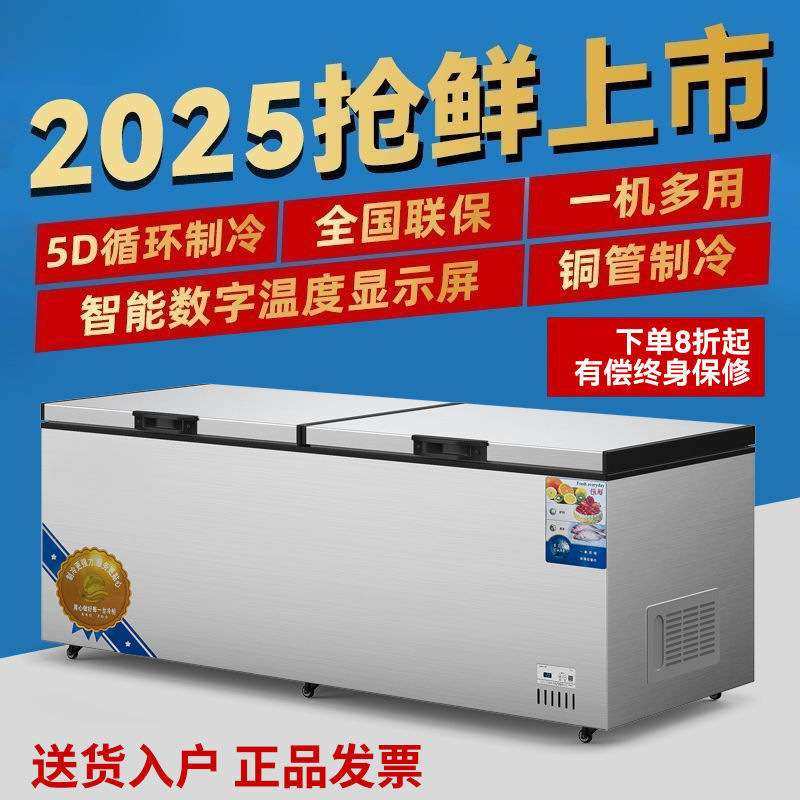 顶开门家用大冰柜商用冷柜冷冻冷藏柜节能卧式单温双温雪柜保鲜柜