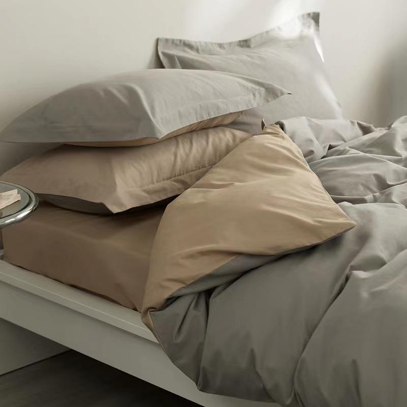 秋冬加厚100支全棉磨毛四件套 轻奢长绒棉被套床单床笠纯棉三件套