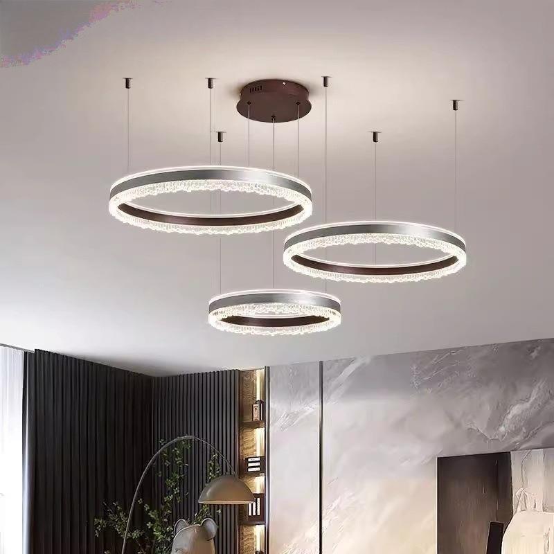 客厅吊灯极简大气客厅灯现代简约法式轻奢圆环卧室餐厅灯1
