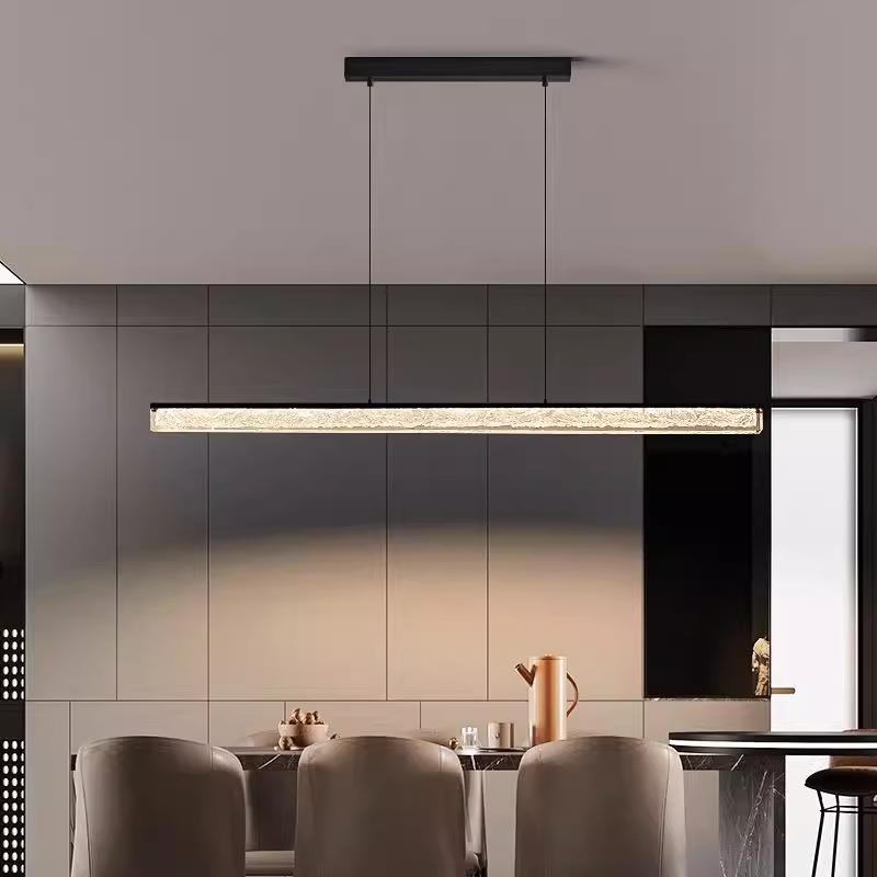 餐厅吊灯2025新款现代简约高级中山灯具餐桌吧台极简一字餐厅灯