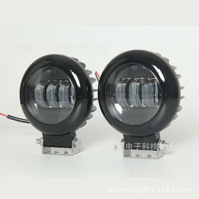 新款汽车LED灯 30W工作灯龙版 LED牧马人越野灯红黑框LED雾灯30W