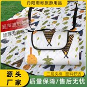 便携沙滩垫露营污水折叠垫加大野餐垫垫格子新款 防加厚野营牛津布