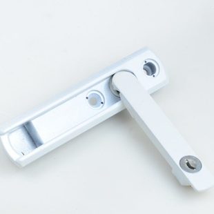 金刚网老式纱窗锁折叠把手方轴隐藏执手锁五金配件带钥匙纱窗锁