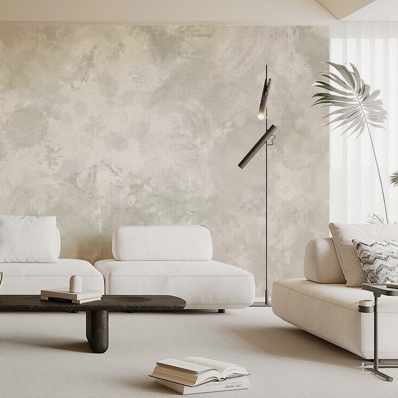 法式斑驳素色壁纸客厅卧室民宿背景墙彷艺术漆纹理墙W布暖色调壁