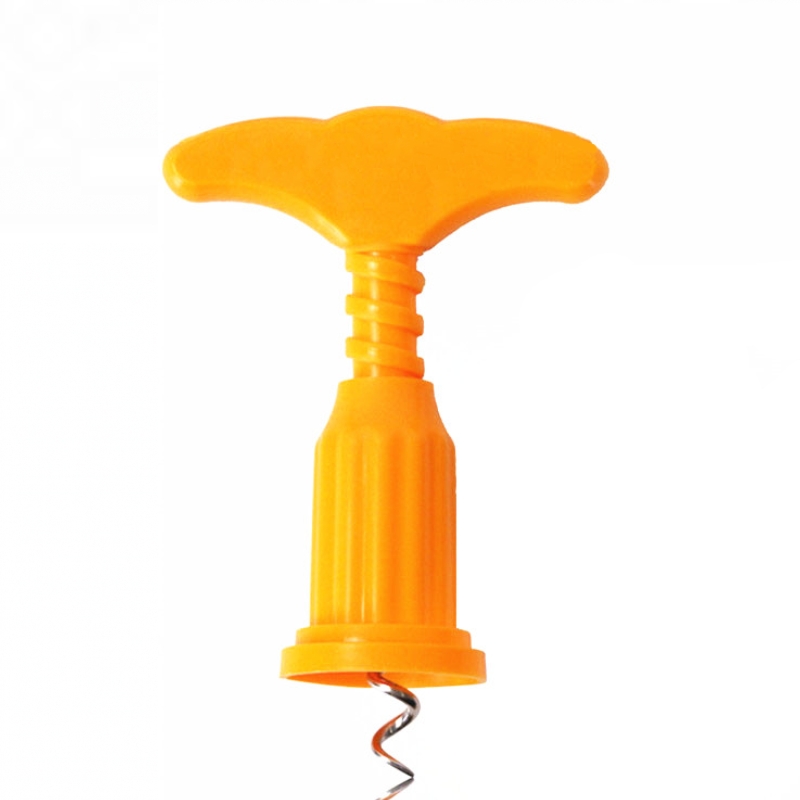 创意多功能红酒i开瓶器便携香槟拔塞器开K瓶手动塑料家用黄色启瓶