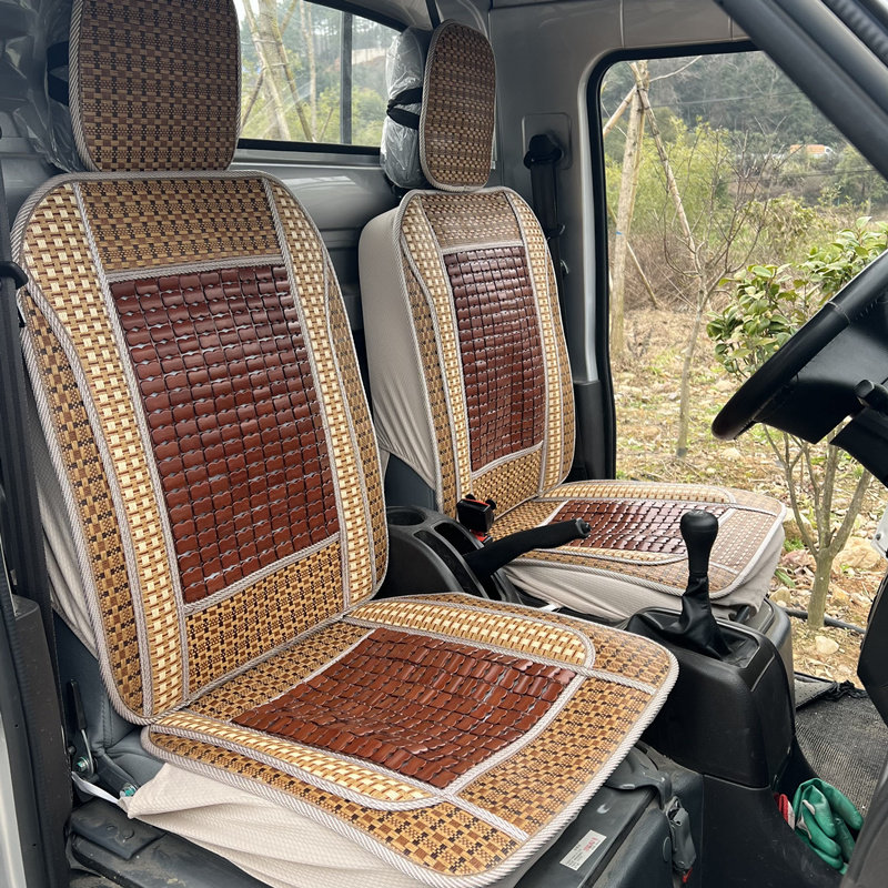 五菱荣光小e卡新卡座套两座专用单双排小货车坐垫夏季竹片汽车凉
