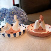 寻死首饰盘 粉色艺术少女 跳楼少 跳楼少女家居摆件礼品