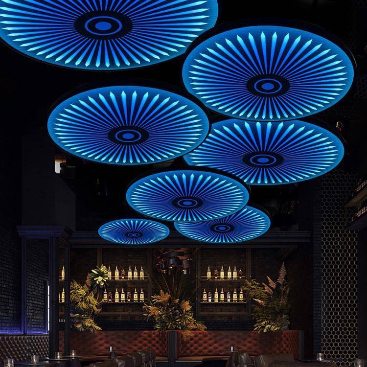 酒吧氛围灯清吧新品雨夜网红七彩音乐吧烧烤吧火锅店顶部装饰灯具